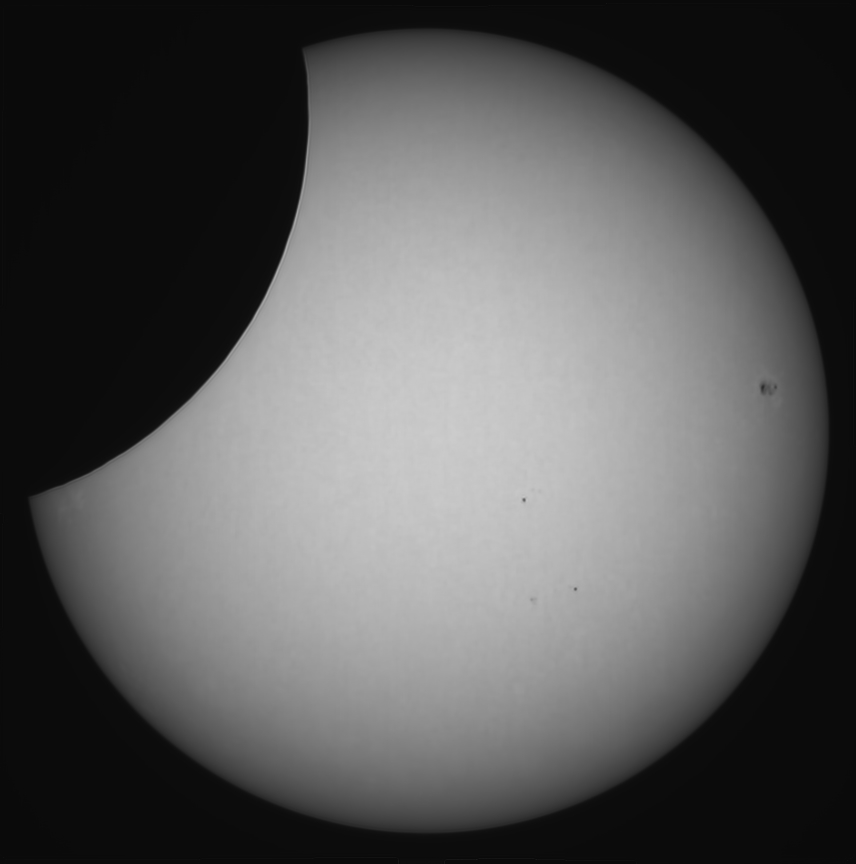 Partielle Sonnenfinsternis vom 25.10.2022 - 8" Newton - EOS 700Da - Weißlicht