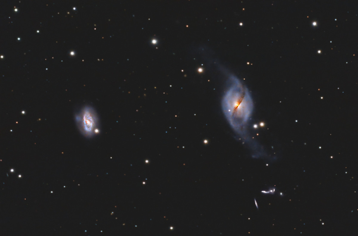 NGC 3718 (rechts) und NGC 3729 (links)