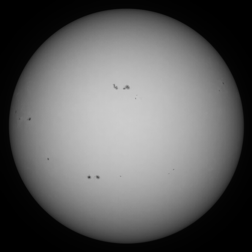 Sonne 16.08.2023 - 8" Newton - EOS 700D - Weißlicht