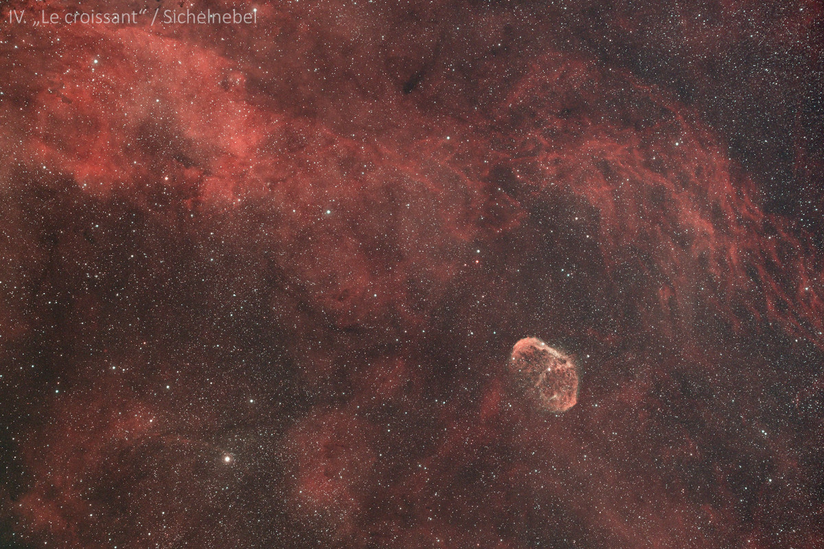 NGC 6888, Sichelnebel im Sternbild Schwan