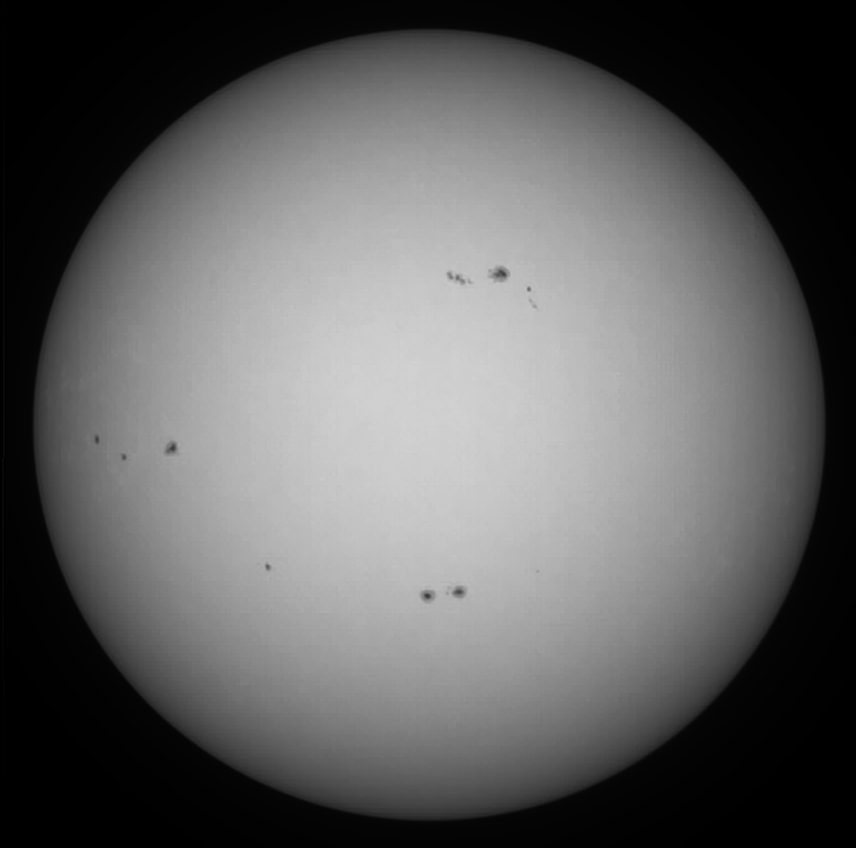 Sonne 17.08.2023 - 8" Newton - EOS 700D - Weißlicht