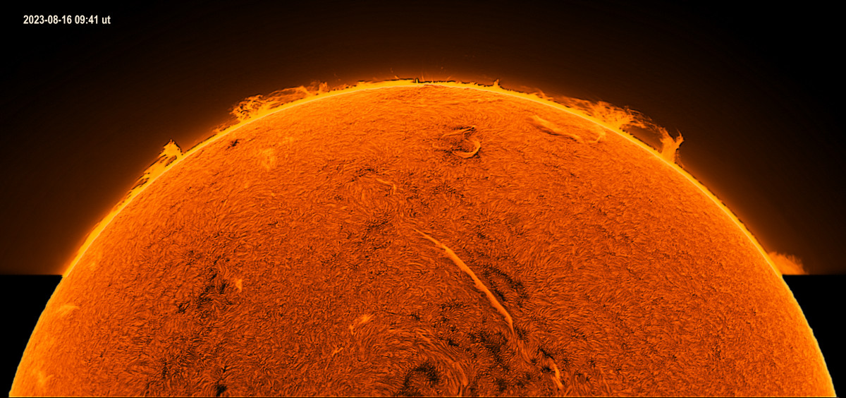 Sonne in H-Alpha (westlicher Teil)