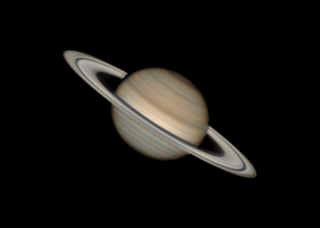 Saturn am 9. September 2023 bei sehr gutem Seeing und 23° Höhe