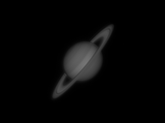 Saturn im IR mit Stacking Artefakt