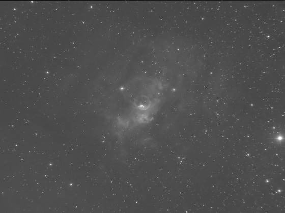 Nova Cas 2021 mit Bubble Nebula in Halpha