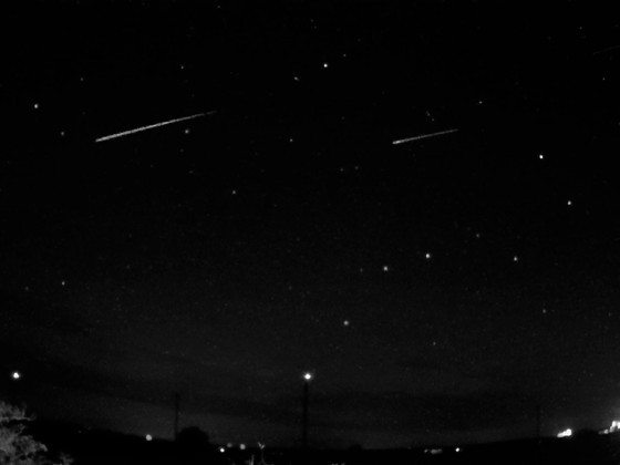 Zwei Meteore im "Formationsflug" am 21.09.2023 um 02:36:48 Uhr MESZ