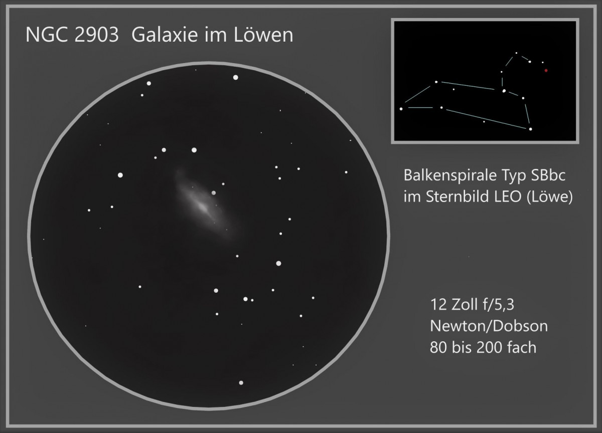 NGC 2903 GX Balkenspirale in Leo