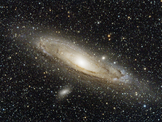 M31 - Zwei Teleskope sehen mehr als eines
