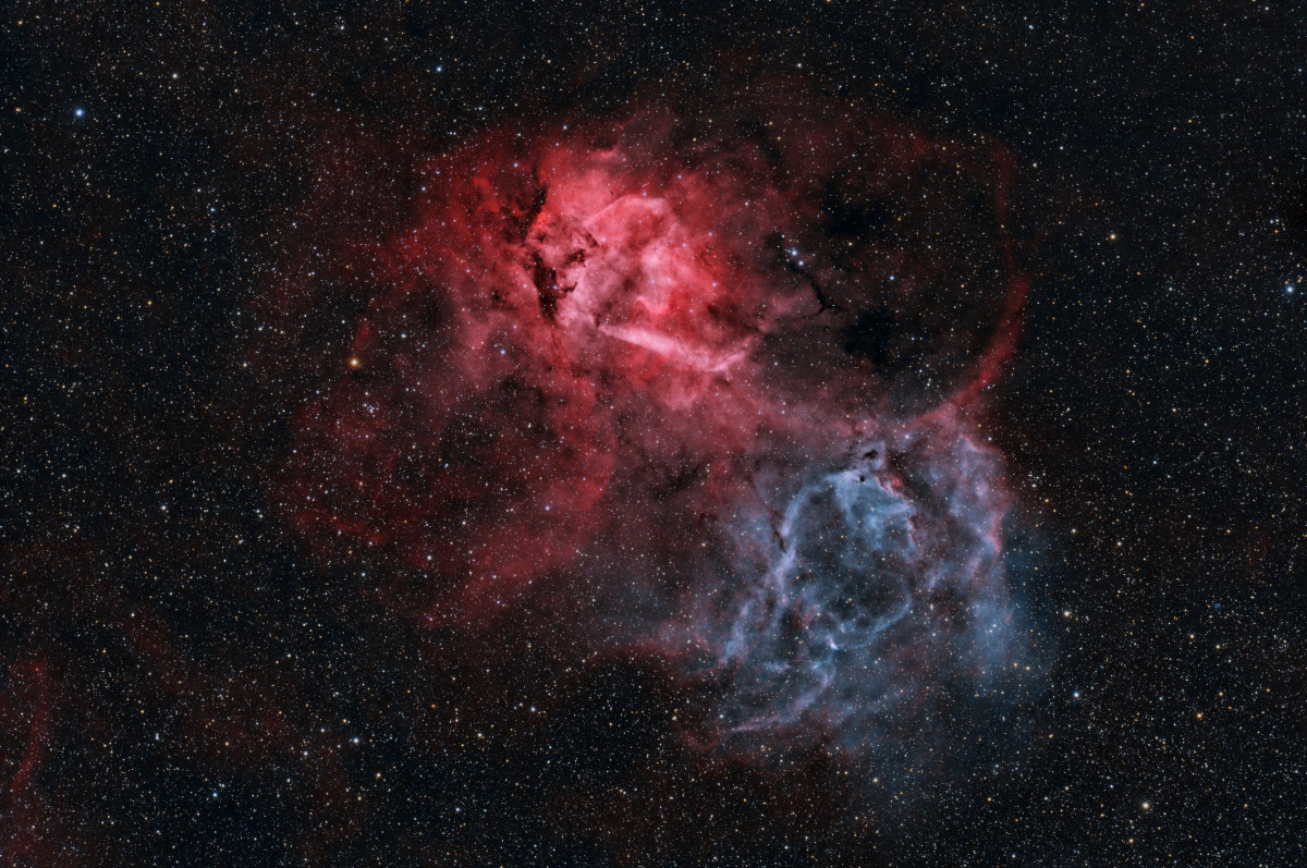 Sh2-132 - Lion Nebula in HOO aus Berlin