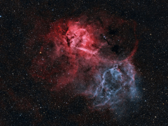 Sh2-132 - Lion Nebula in HOO aus Berlin
