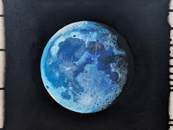 Türkis-blauer Mond