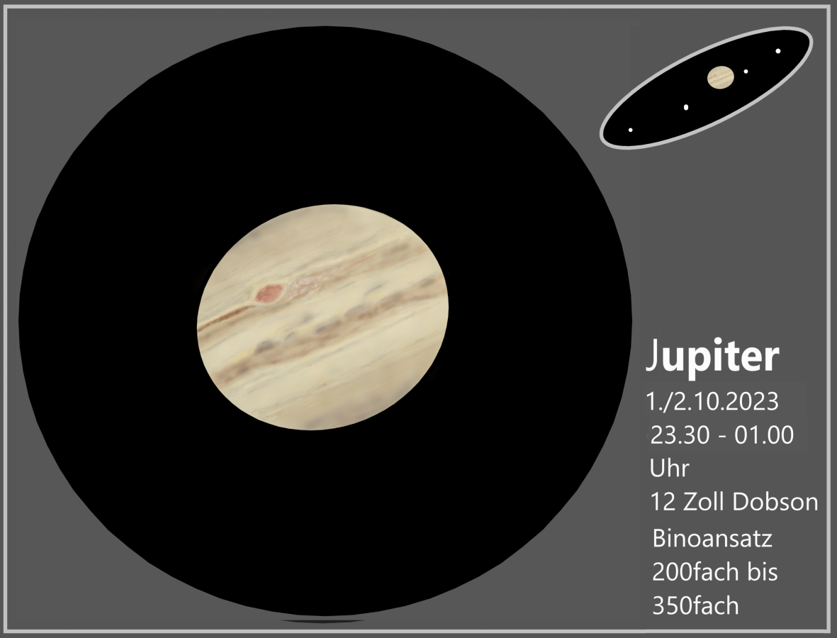 Jupiter mit GRF 10.-02-10.2023 23.30 bis 01.00 Uhr