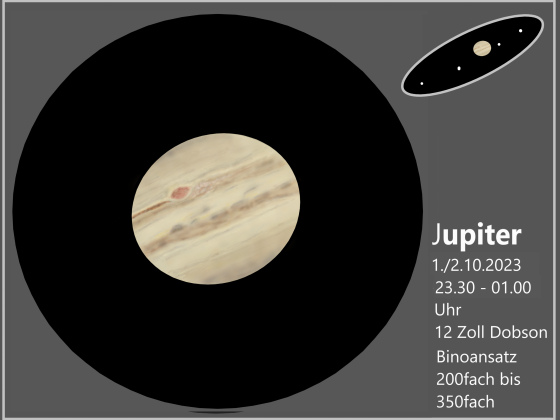 Jupiter mit GRF 10.-02-10.2023 23.30 bis 01.00 Uhr