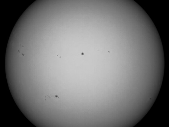 Sonne 01.10.2023 - 8" Newton - EOS 700D - Weißlicht