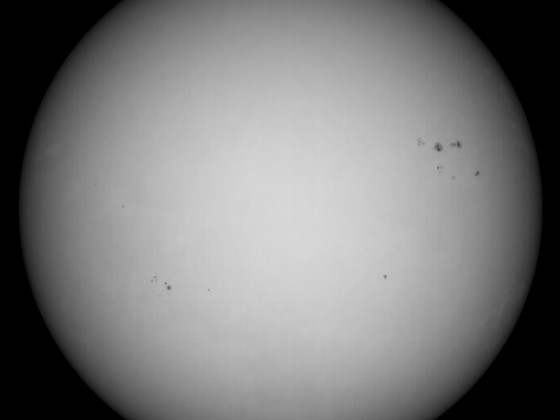 Sonne 08.10.2023 - 8" Newton - EOS 700D - Weißlicht