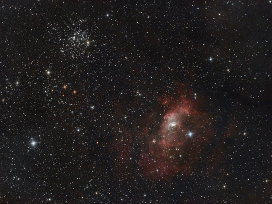 Testaufnahme nach NeuJustage, NGC7635, M52 und Cz43