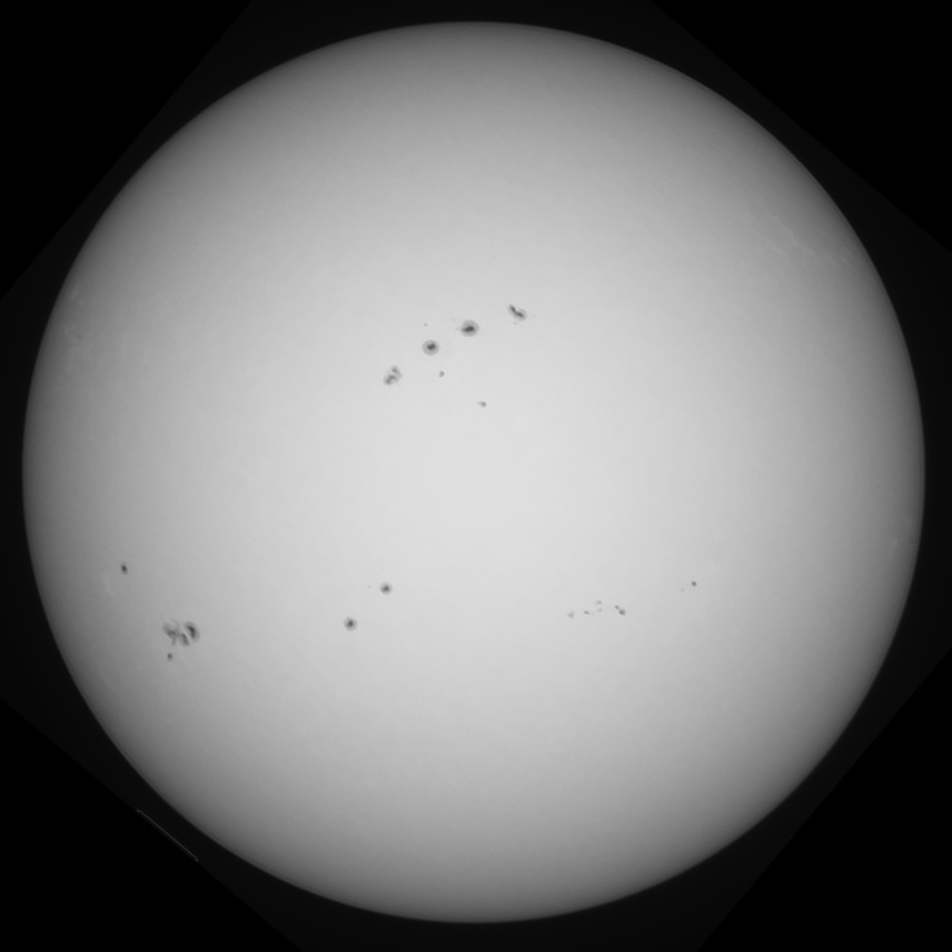 Sonne 25.11.2023 - 8" Newton - EOS 700D - Weißlicht