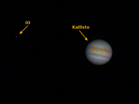 Jupiter mit Callisto Monddurchgang