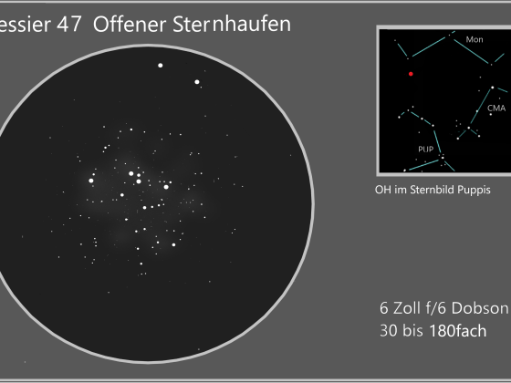 Messier 47 Offener Sternhaufen