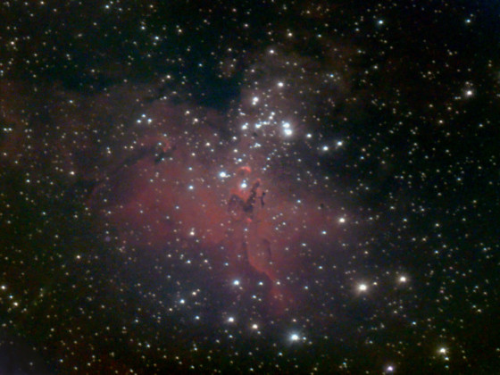 M16 Adlernebel oder IC 4703 ein Emissionsnebel und offener Sternhaufen