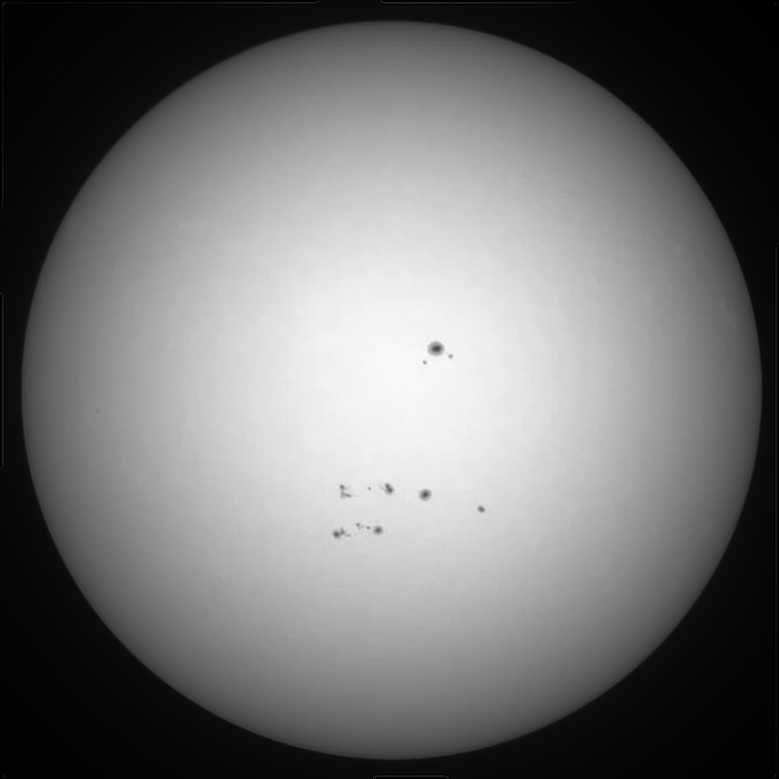 Sonne 05.12.2023 - 8" Newton - EOS 700D - Weißlicht