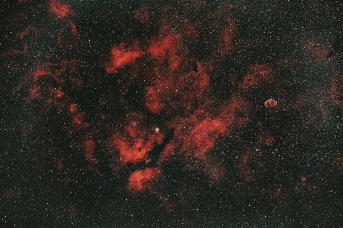 Region Sadr mit NGC6888(Mondsichelnebel)