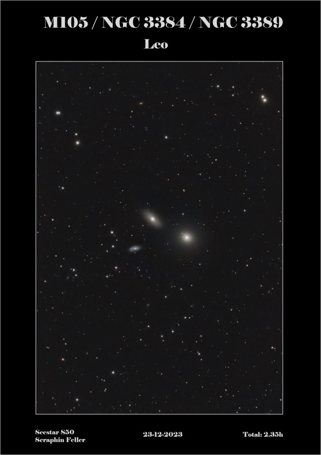 M105, NGC 3384, NGC 3389