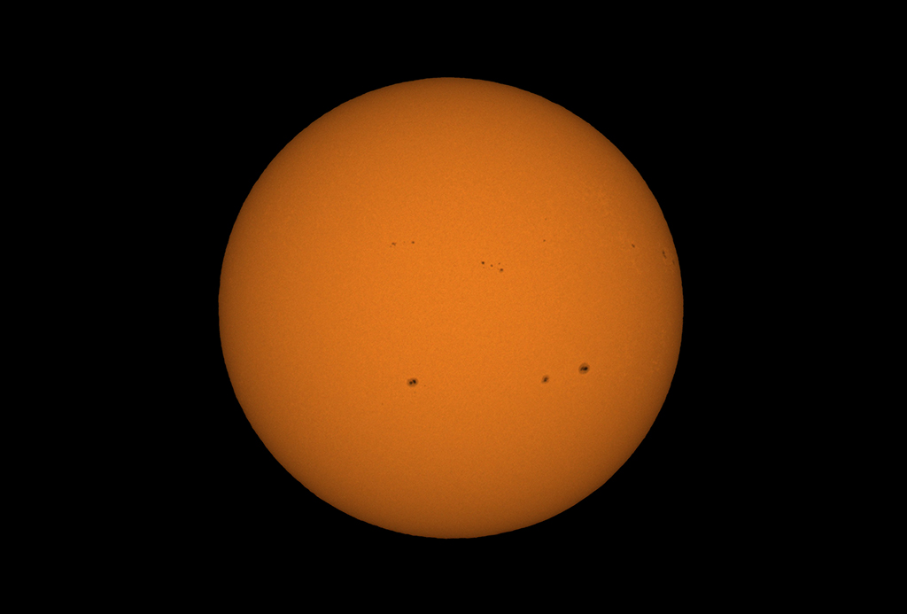 Die Sonne am 25.12.2023 mit der Vaonis Stellina