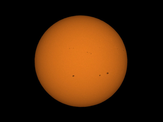 Die Sonne am 25.12.2023 mit der Vaonis Stellina