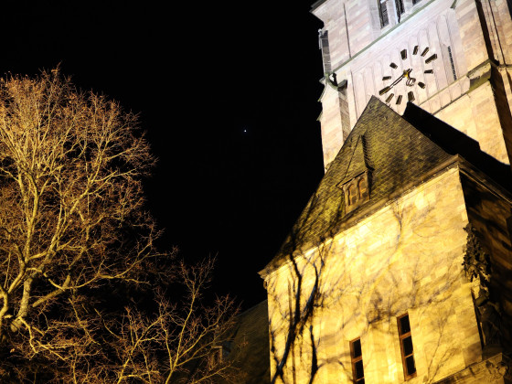 Jupiter über der Schloßkirche