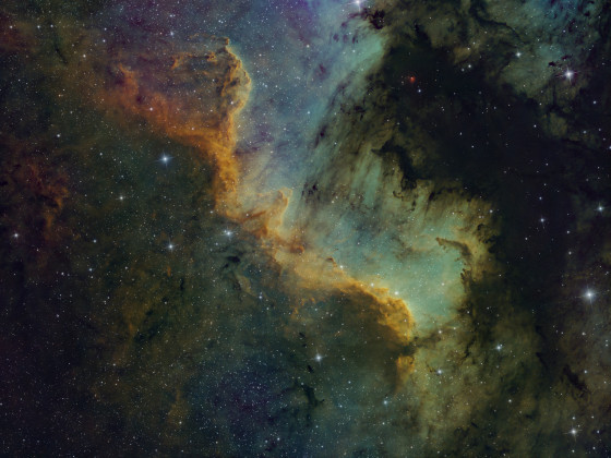 NGC7000 neubearbeitet Hubble