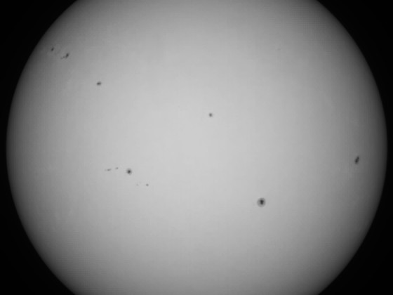 Sonne 19.01.2024 - 8" Newton - EOS 700D - Weißlicht