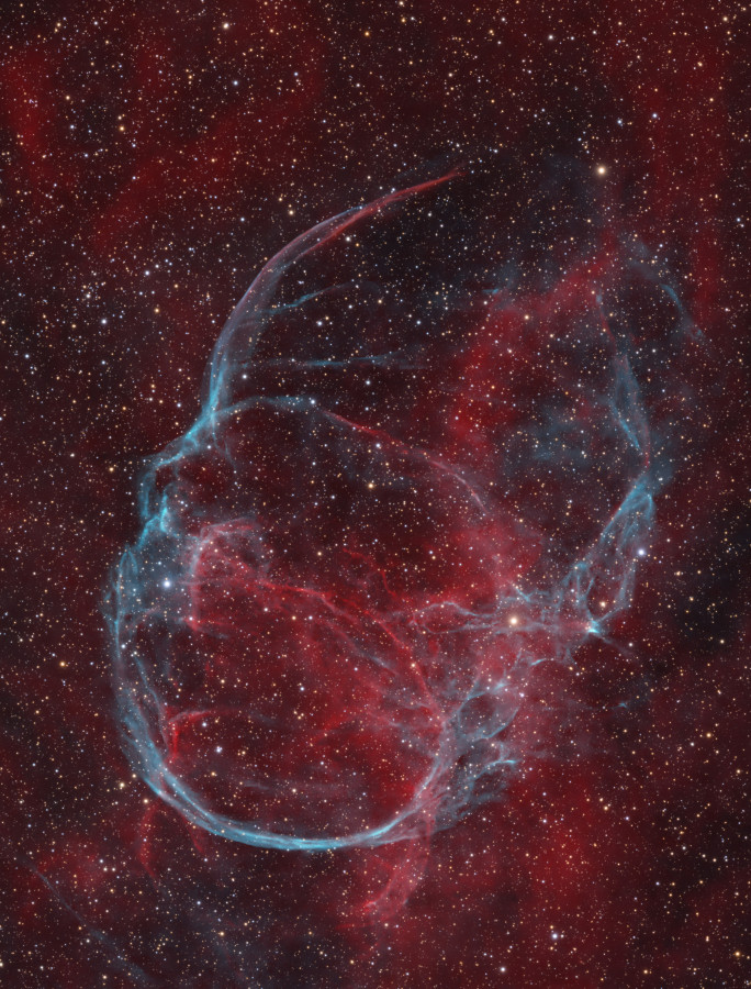 Supernovaüberrest SNR G206.9.2.3 im Einhorn - 740 mm-Version