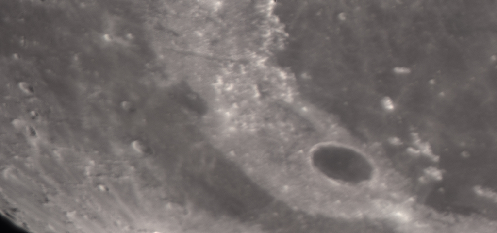 Mond am 28.01.2024 - Krater Plato, Mondalpen und Alpental