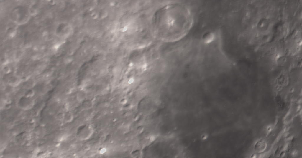 Mond am 28.12.2024 - Mare Nectaris und Krater Theophilus, Cyrillus, Mädler, Isidorus, Tacitus, Fermat, Catharina, Polibus und Rosse