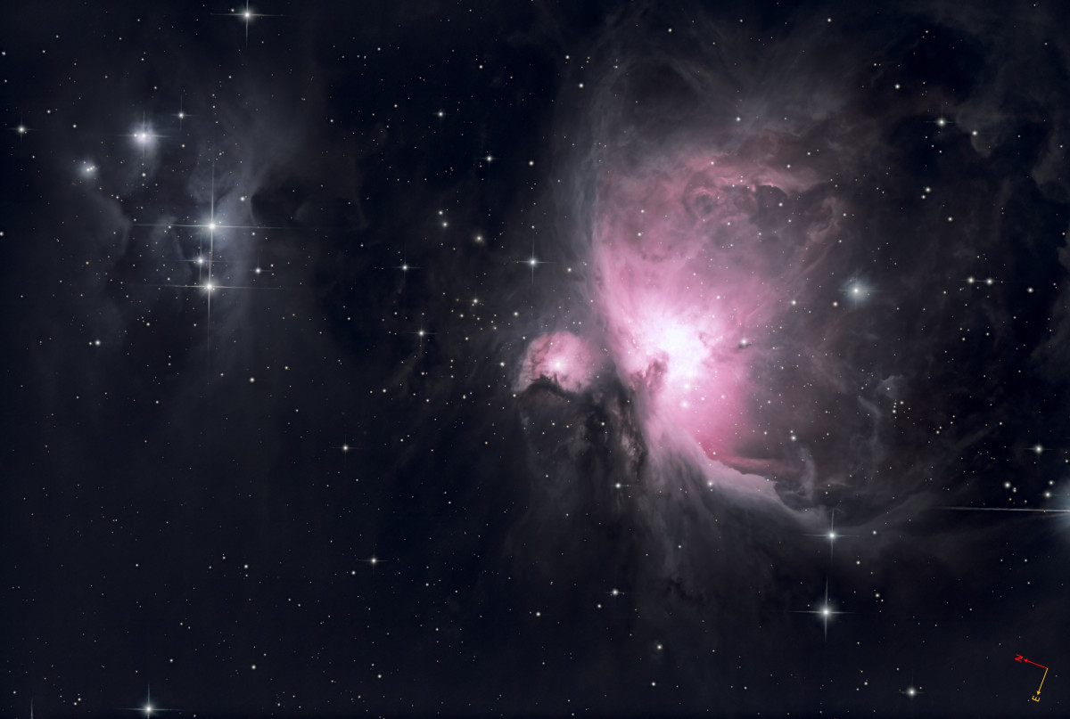 Orionnebel (M42) mit Running Man (NGC 1977) - meine Daten durch einen Astrofreund bearbeitet