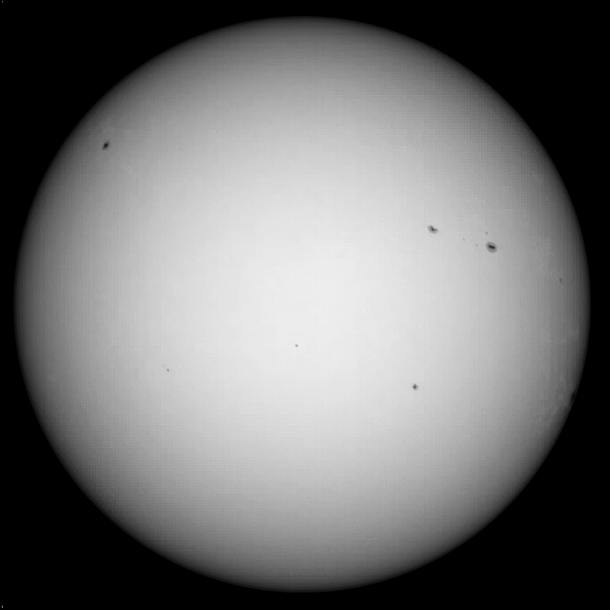 Sonne 16.02.2024 - 8" Newton - EOS 700D - Weißlicht
