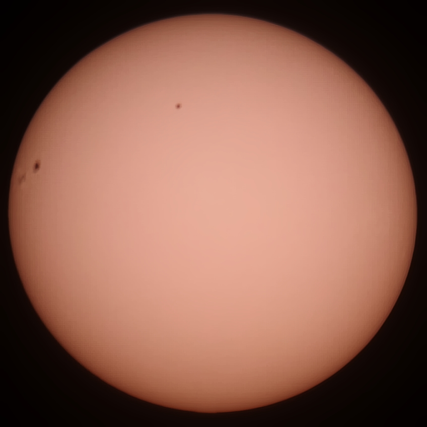 Sonne 20.02.2024 - 8" Newton - EOS 700D - Weißlicht - direkt nach Sonnenaufgang