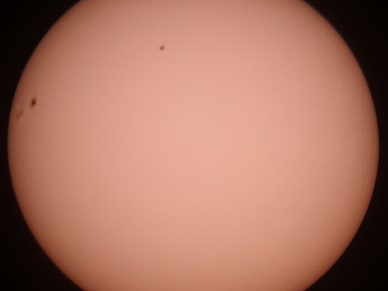 Sonne 20.02.2024 - 8" Newton - EOS 700D - Weißlicht - direkt nach Sonnenaufgang