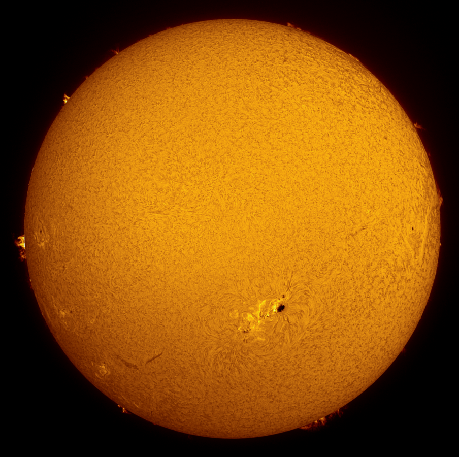 H alpha Sonne v. 24.2.-24