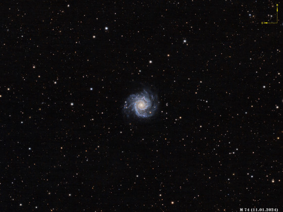 M 74, Galaxie im Sternbild Fische