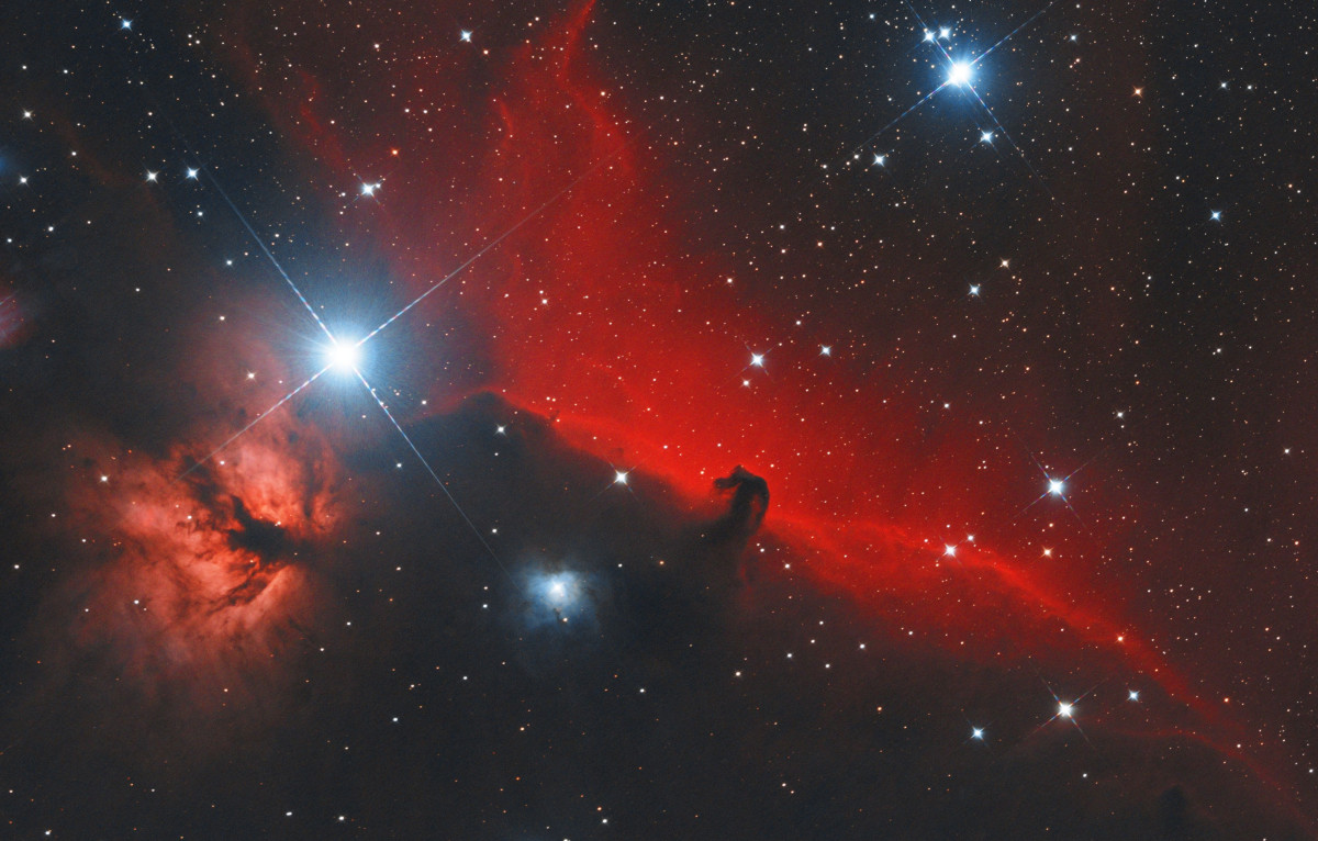 Pferdekopf- und Flammennebel im Orion