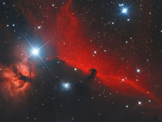 Pferdekopf- und Flammennebel im Orion