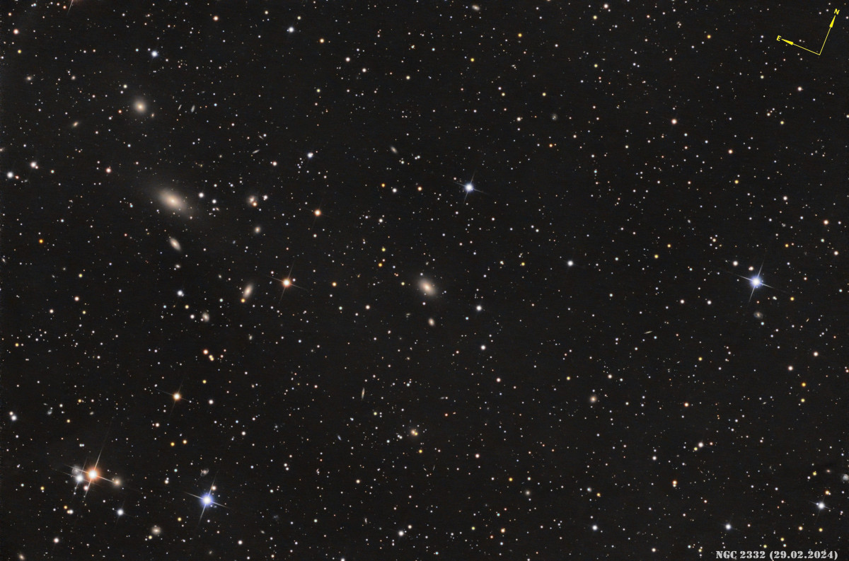 Die NGC 2332 Galaxiengruppe im Sternbild Luchs