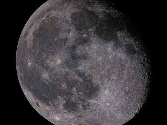Abnehmender Mond (91 %) am 28.01.2024