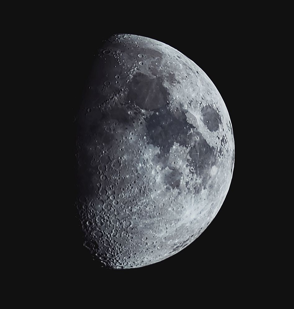 Mond vom 17.04.2024 am Abend bei Hoch- und Bodennebel mit Seestar S50: