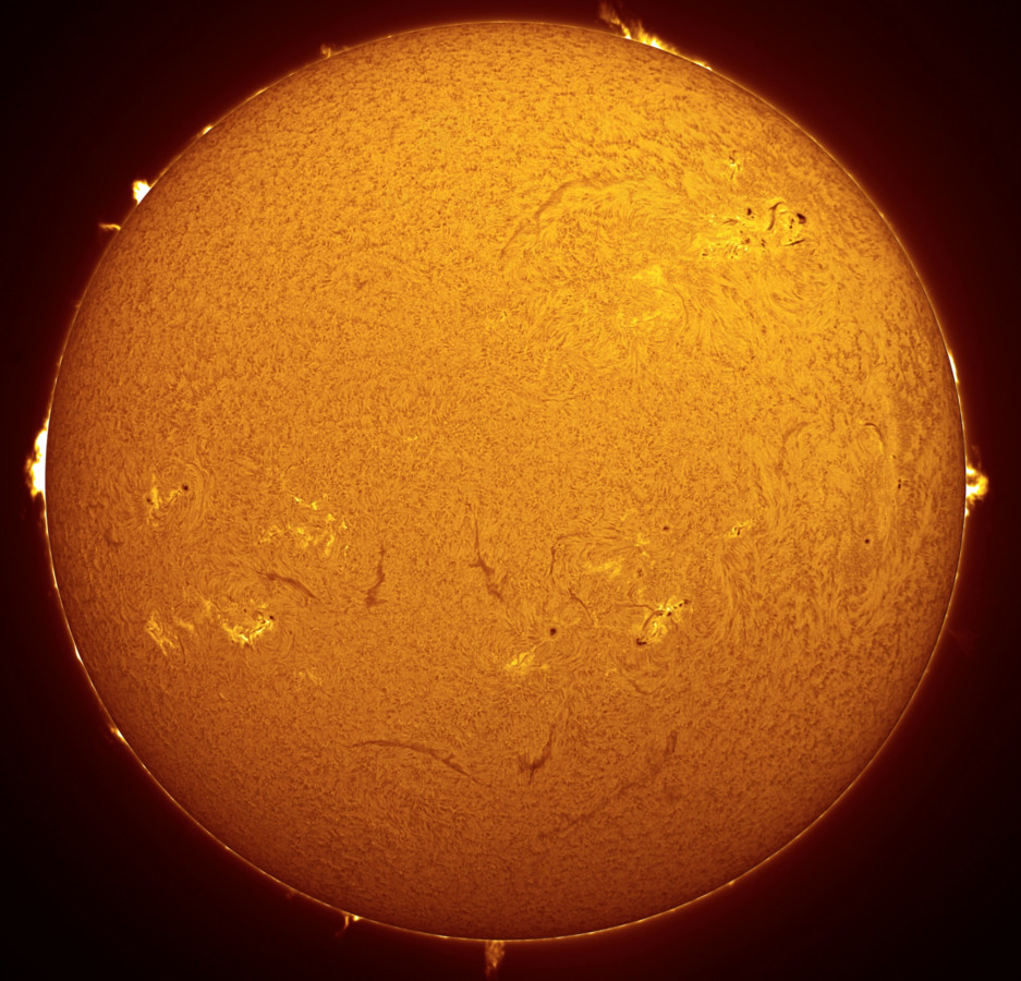 Sonne v. 23.4. in H alpha