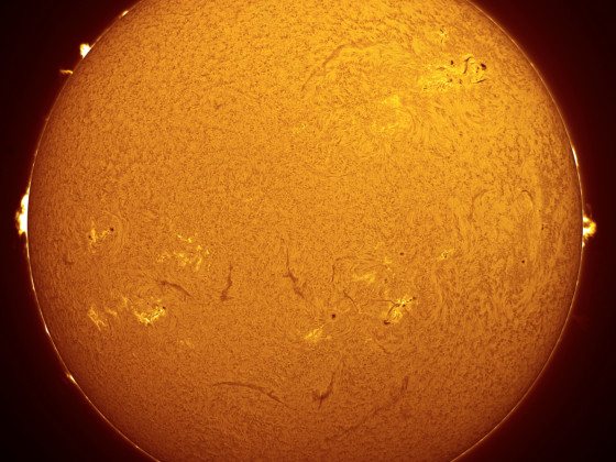 Sonne v. 23.4. in H alpha