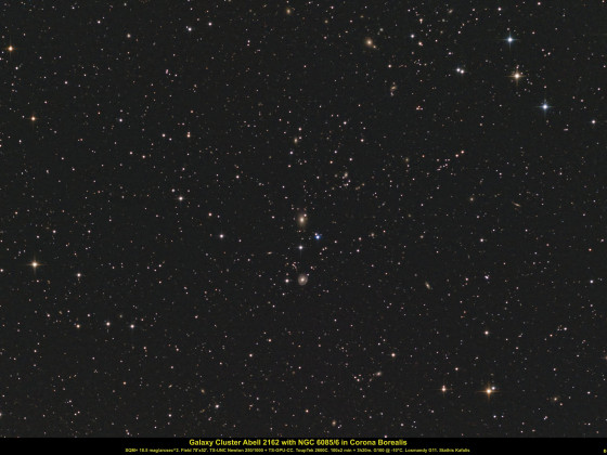 Galaxienhaufen Abell 2162 mit NGC 6085+6086