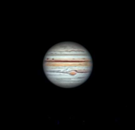 Jupiter am 11.8.2021(1:12Uhr) bei erstmals phasenweise gutem Seeing im Nordwesten! Refr.ED100/900 Barlow2.5 SvBony305pro